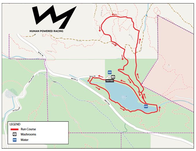Victoria X Tri map of the run course.